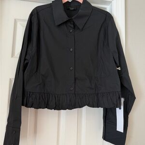 Lumiere Black Ruffled Blouse